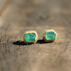 Emerald Crystal Post Stud Earrings