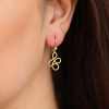 18k Gold Swirl Hanging Earrings