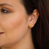 Gold Mobius Spiral Post Earrings