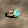 Rough Turquoise Gold Ring
