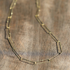 Stretched Link 18k Gold Chain Necklace