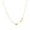 Stretched Link 18k Gold Chain Necklace