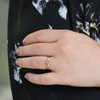 Faceted Pink Spinel Gold Ring