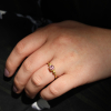 Faceted Pink Spinel Gold Ring