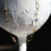 Multi colored Sapphire Gold Link Necklace