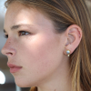 Grey Keshi Pearl Diamond Earrings
