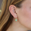 Rough Emerald Gold Drop Earrings