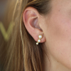 Akoya Pearl Diamond Climber Earrings