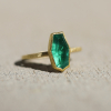 Zambian Emerald Gold Ring