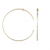 Extra Large Lightweight 18k Yellow Gold Hoop Earrings