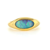 Opal 18k Gold Oblong Ring