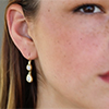Double Diamond Solitaire 18k Gold Earrings