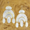 18k Gold Mother of Pearl Totem Earrings