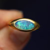 Opal 18k Gold Oblong Ring