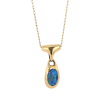 Black Opal Gold Locket Necklace