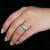 Opal 18k Gold Oblong Ring