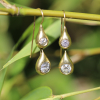 Double Diamond Solitaire 18k Gold Earrings
