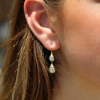 Double Diamond Solitaire 18k Gold Earrings
