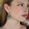 Labradorite Lotus 18k Gold Earrings