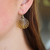 Citrine Scallop Earrings