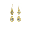 Double Diamond Solitaire 18k Gold Earrings