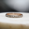 Vintage Rare Russian Rose Cut Diamond Eternity Band