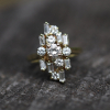 1970s Diamond Cluster Gold Ring