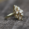 1970s Diamond Cluster Gold Ring