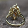 1970s Diamond Cluster Gold Ring
