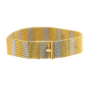 White and Yellow Gold Vintage Woven Mesh Bracelet