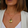 Vintage 18K Gold Opal Cross Locket