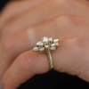 1970s Diamond Cluster Gold Ring