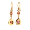 Orange Sapphire 18k Rose Gold Earrings