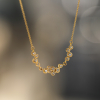 Diamond Cluster 18k Gold Necklace