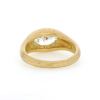 Cushion Cut Salt and Pepper 18k Gold Ring