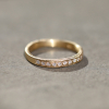 12 Diamond 18k Gold Band