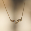 Diamond Leaf 18k Gold Necklace