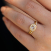 Cushion Diamond 18k Yellow Gold Ring