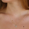 Grey Diamond Teardrop Necklace