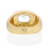 Grey Diamond 18k Yellow Gold Gypsy Ring