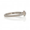 Palladium White 18k Gold Grey Diamond Ring