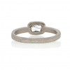 Palladium White 18k Gold Grey Diamond Ring