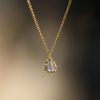 Teardrop Grey Diamond Necklace