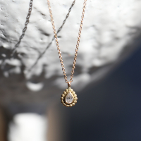 Pear Shaped Diamond Gold Necklace Image