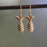 10k Gold Pineapple Earrings Image