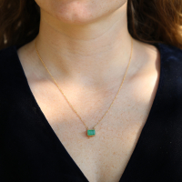 Emerald Roxy Pendant with Diamonds Image