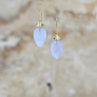 Blue Chalcedony Simple Bug Earrings Image