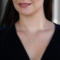 Engraved Starlight Half Moon Diamond Necklace Image