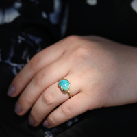 Boulder Opal Heart Ring Image