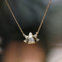 Diamond Sun Beam 18k Gold Necklace Image
